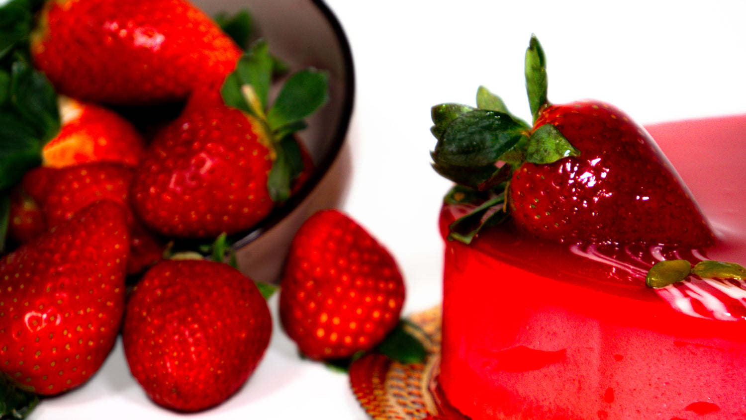 Tarta de Mousse de Fresa y Cremoso de Pistacho